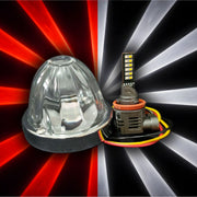InfinityBEAM Dual Color White to Red H11 Star Pattern Glass Watermelon Light BTP-ICRW
