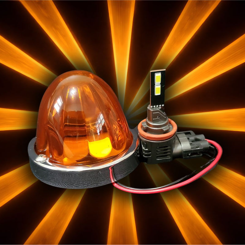 InfinityBEAM Single Color Amber H11 Star Pattern Glass Watermelon Light BTP-IAW