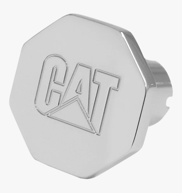 Custom Knobs CAT Logo Octagon Knob - Chrome