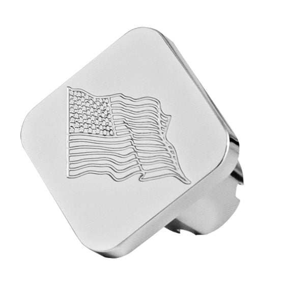 Custom Knobs Chrome Square Shaped Air Brake Knob - American Flag
