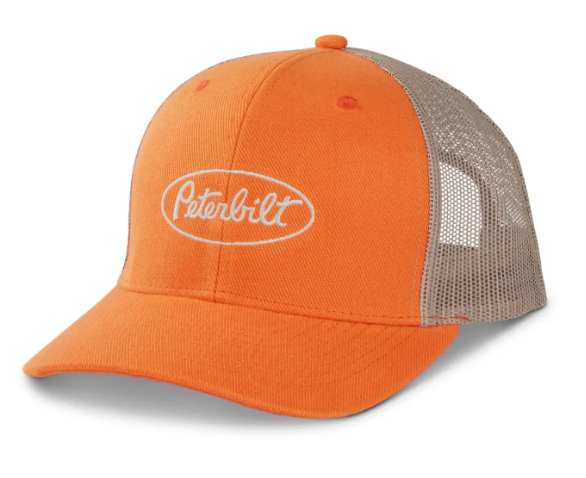 Paccar Peterbilt Orange Clock In Hat