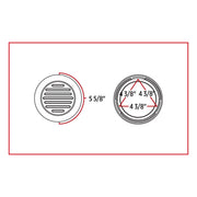Trux Accessories 4" Dual Flatline Flange Mount Red/White LED (49 Diodes)
