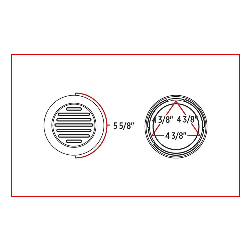 Trux Accessories 4" Dual Flatline Flange Mount Red/White LED (49 Diodes)