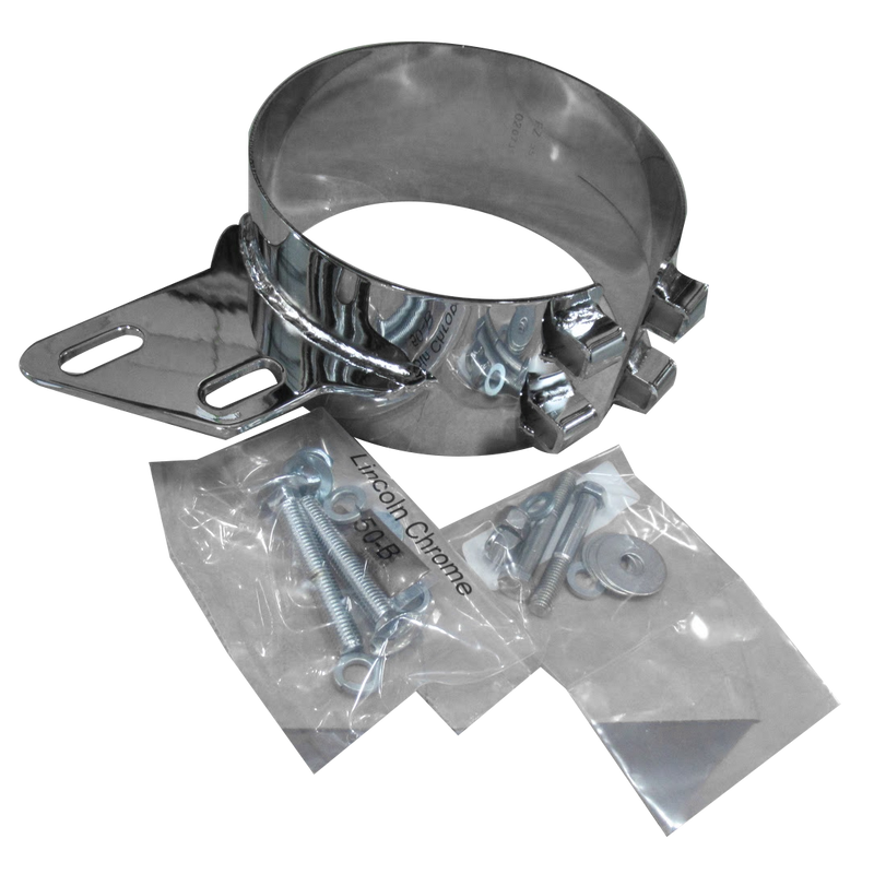 Lincoln Chrome Exhaust Clamp Clamp 7" Angled