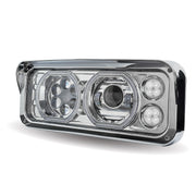 Trux Accessories Rectangular Halo LED Projector Headlight Assembly - Chrome (Driver Side)