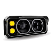 Trux Accessories Rectangular Halo LED Projector Headlight Assembly - Black (Passenger Side)