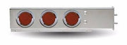 Trux Accessories TRUX LED Mud Flap Hanger with Red Lens Flat Top & 6 x 4" LEDs - 2 1/2" Bolt Spacing- TU-9210L1