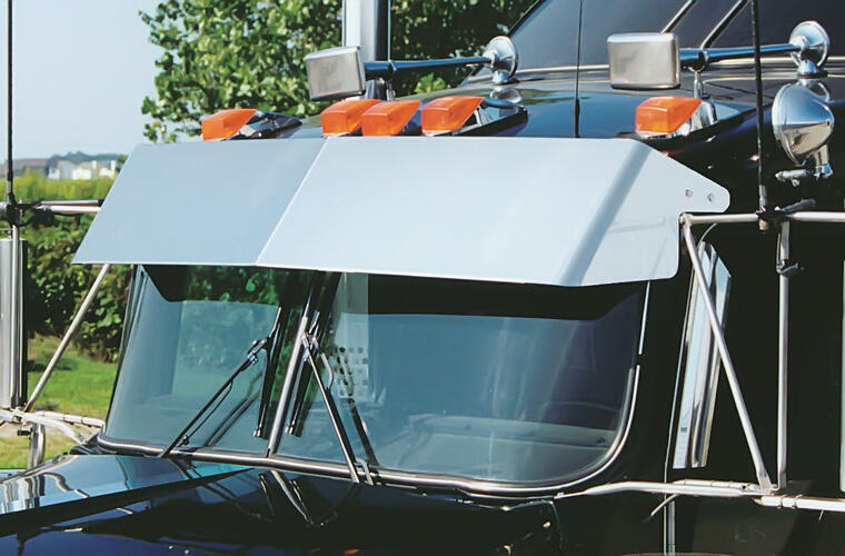 RoadWorks N45550 Blind Mount 13 inch Drop Visor for curved windshield trucks