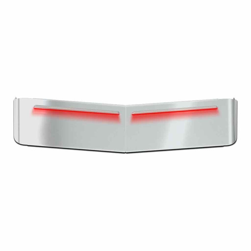 Trux Accessories Kenworth 13" Post-Mount Sunvisor with Louvered Spaces for Curved Glass (1987+)