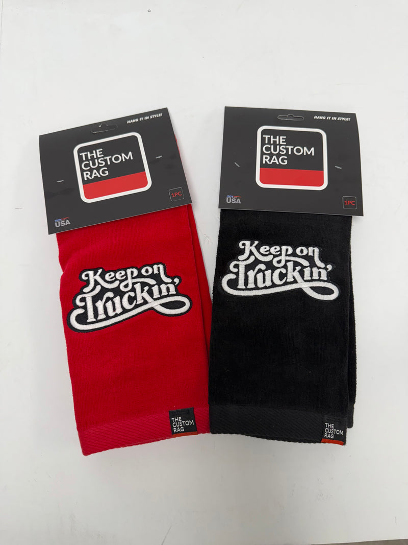 The Custom Rag Embroidered Truck Rag - Keep On Truckin