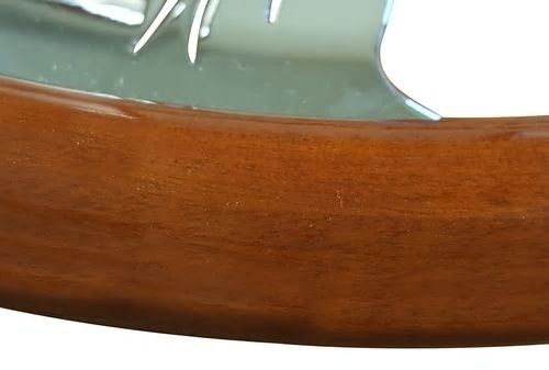 Steering Creations Classic Mahogany 18" 4 Chrome Spoke Wood Steering