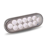 Trux Accessories TRUX Oval Dual Red/White Stop, Turn & Tail LED (12 Diodes) - TLED-OX60R