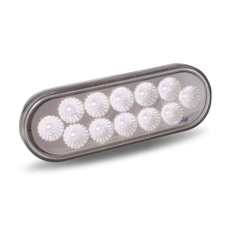 Trux Accessories TRUX Oval Dual Red/White Stop, Turn & Tail LED (12 Diodes) - TLED-OX60R