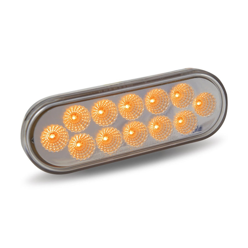 Trux Accessories 6" Oval Dual Revolution Amber/Green LED Light