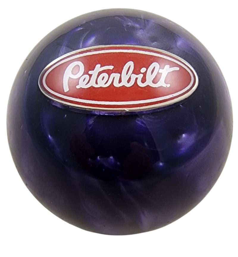 Purple Pearl Peterbilt Logo Brake Knob BRKN-EM-PETE-PRL-PRPL