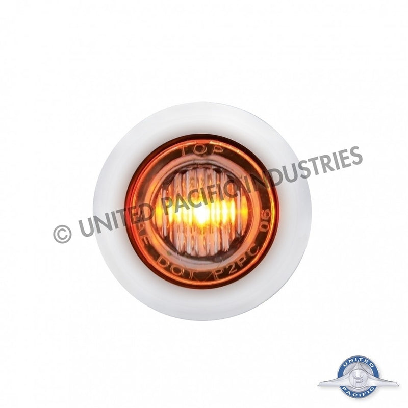 United Pacific 3/4in Clear Amber Button Light
