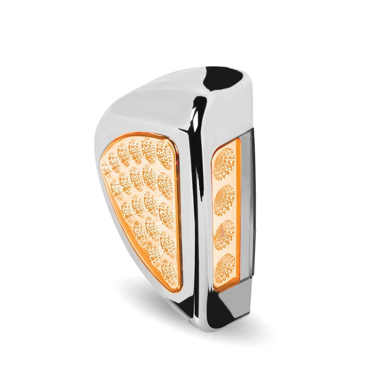 Trux Accessories TRUX Peterbilt Side Headlight Triangle Clear Amber LED (24 Diodes) - TLED-PSHC