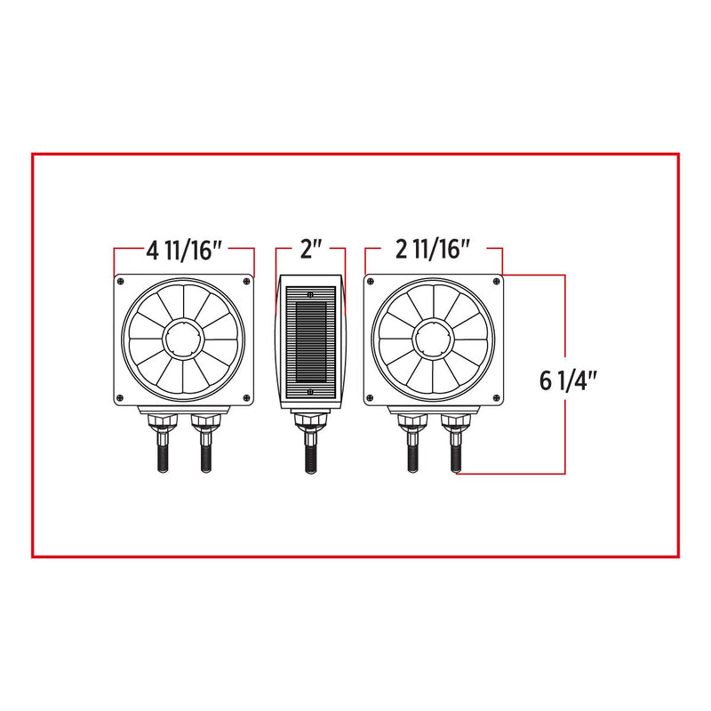 Trux Accessories Super Diode Double Face Double Post Square LED- Driver Side