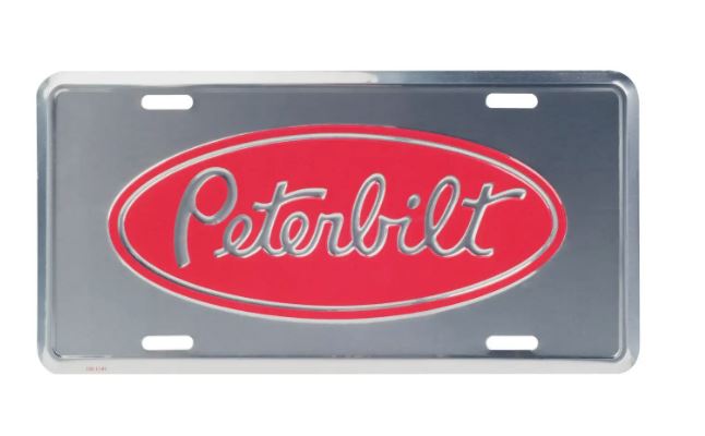 Paccar Peterbilt License Plate - Silver