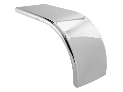 Hogebuilt Half-Tandem Low-Rider Fenders. SS Mirror Shine Pair