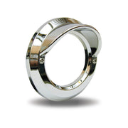 Trux Accessories 2.5" Chrome Plastic  Twist-On Bezel w/Visor