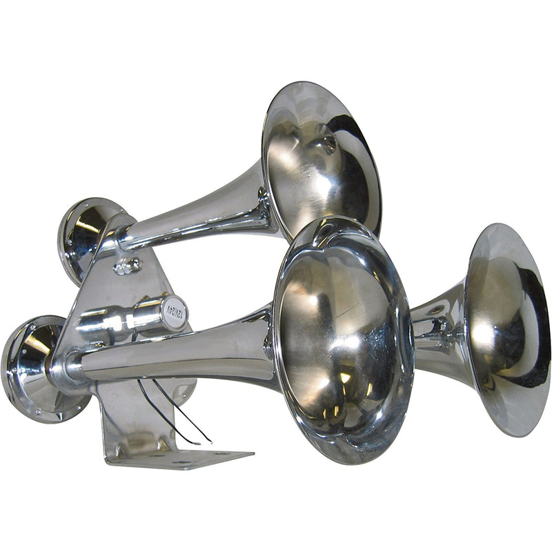 Trux Accessories TRUX 3 Bell Chrome Train Horn (130-135 Decibels) - THORN-1