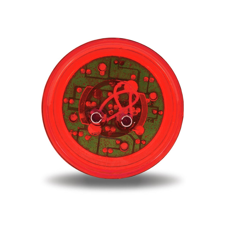 Trux Accessories TRUX 2.5" Red Ribbed LED Marker Light - TLED-2HR