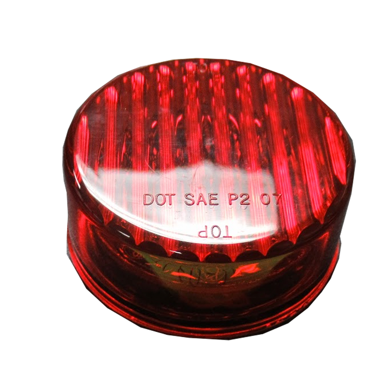 Trux Accessories TRUX 2.5" Red Ribbed LED Marker Light - TLED-2HR