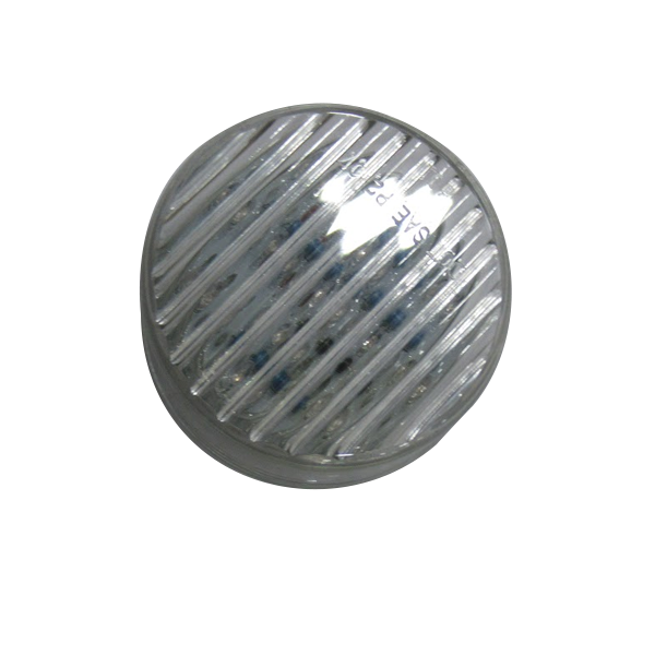 Trux Accessories 2 1/2" Round Clear Ribbed Amber LED Light