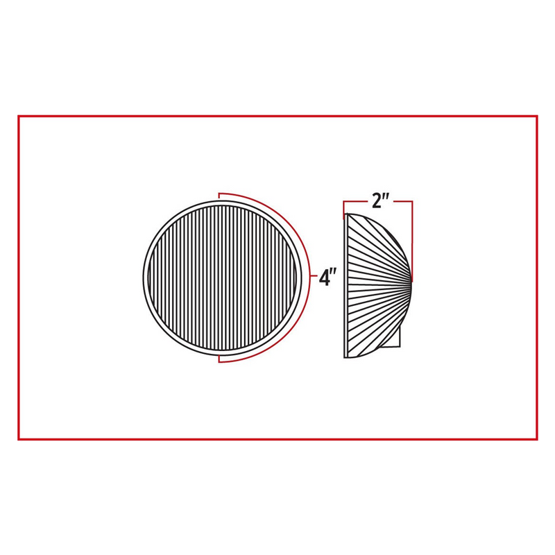 Trux Accessories TRUX 4" Red  Stop, Turn & Tail LED Light (19 Diodes) - TLED-4100R
