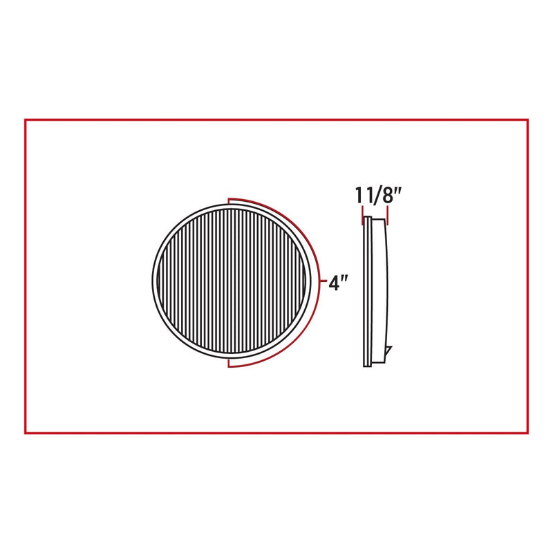 Trux Accessories TRUX 4" Red Stop, Turn & Tail LED Light (30 Diodes) - TLED-430R