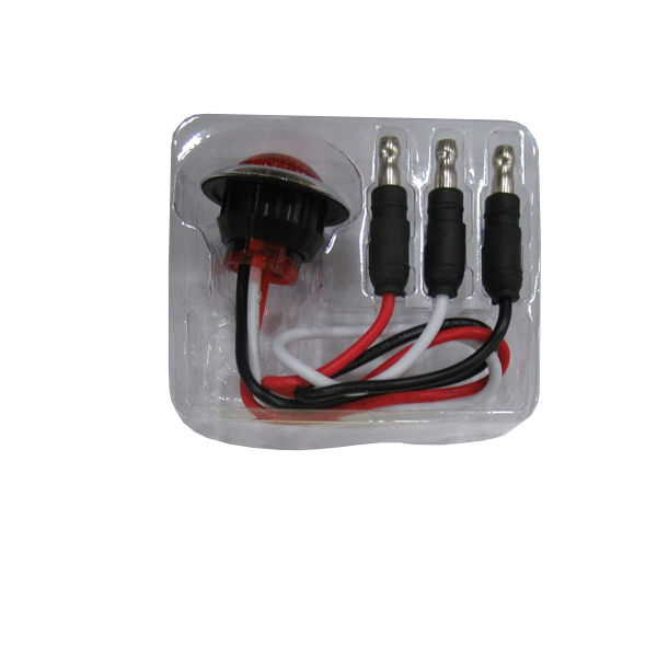 Trux Accessories Mini Button Red LED Light - 3 Wire
