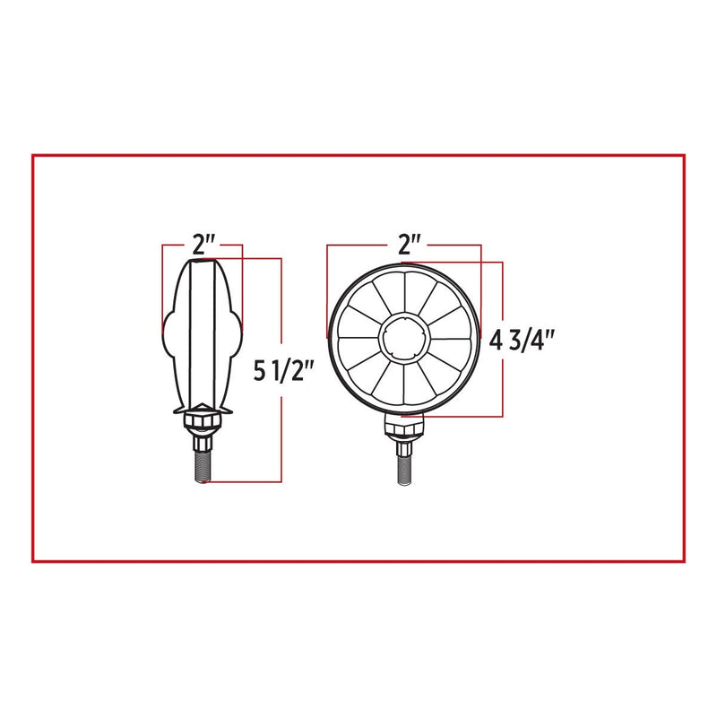 Super Diode Double Face Round LED Marker/Turn Signal (Trux Accessories)