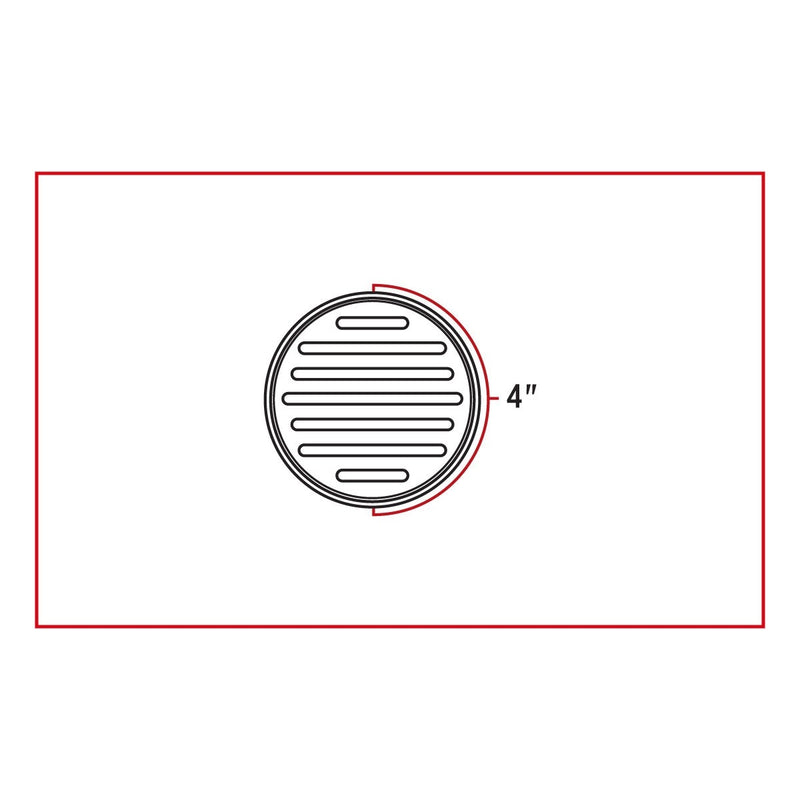 Trux Accessories 4" Flatline Clear Red LED (49 Diodes)