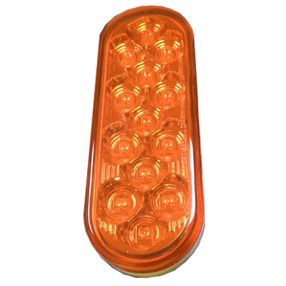 Trux Accessories TRUX Oval Mirror Amber LED (13 Diodes) - TLED-OBMA