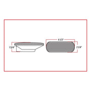 Trux Accessories TRUX Oval Mirror Amber LED (13 Diodes) - TLED-OBMA
