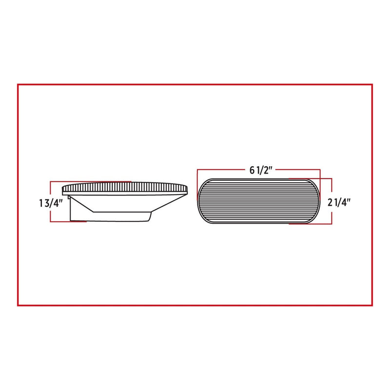 Trux Accessories TRUX Oval Mirror Amber LED (13 Diodes) - TLED-OBMA
