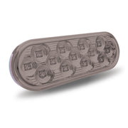Trux Accessories TRUX Oval Mirror Clear Red Stop, Turn & Tail LED (13 Diodes) - TLED-OBMCR