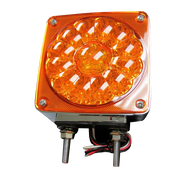 Trux Accessories Clear Amber / Clear Red Turn Signal & Marker Double Face LED Fender Light - Passenger Side - Double Post