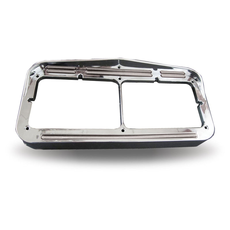 Trux Accessories TRUX Universal Rectangular Flatline Headlight Bezel - Clear Amber - TU-1029