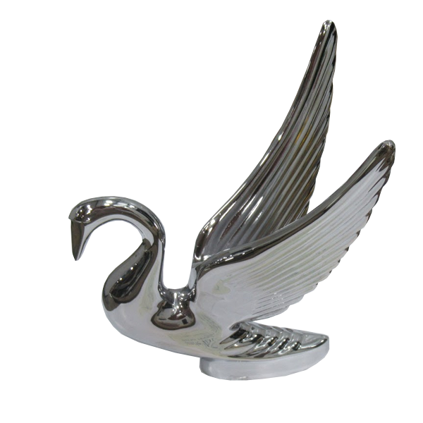 United Pacific Chrome  Swan Hood Ornament