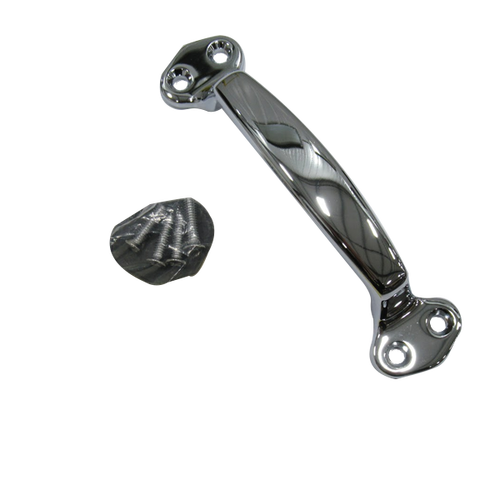 United Pacific Chrome Grab Handle W/ Hardware & 2 Rubber Gasket Kits