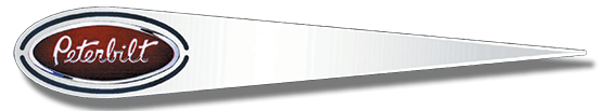Valley Chrome Peterbilt Hood Emblem Tear Drop Accent with Cutouts