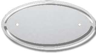 Valley Chrome Peterbilt Hood Emblem Accent - Oval with Cutouts