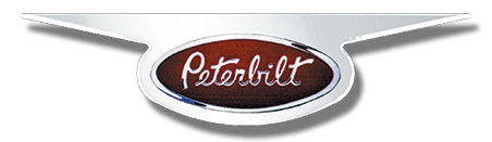 Valley Chrome Peterbilt Oval Emblem Accent with Two Extensions