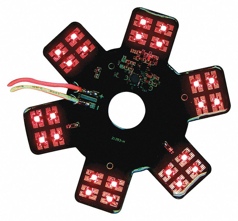TRUX 5" Star Red LED Air Breather Lights (24 Diodes) (Trux Accessories) - TLED-X3R